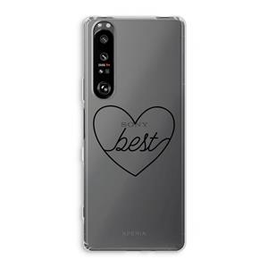 CaseCompany Best heart black: Sony Xperia 1 III Transparant Hoesje