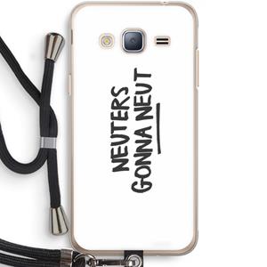 CaseCompany Neuters: Samsung Galaxy J3 (2016) Transparant Hoesje met koord