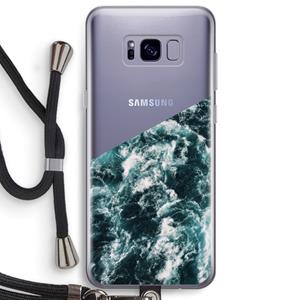 CaseCompany Zee golf: Samsung Galaxy S8 Plus Transparant Hoesje met koord