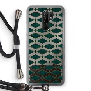 CaseCompany Moroccan tiles: Xiaomi Redmi 9 Transparant Hoesje met koord
