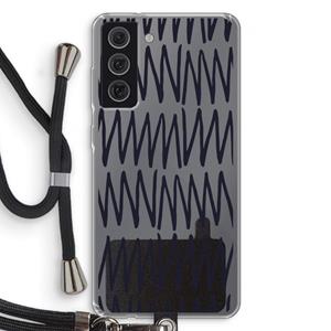 CaseCompany Marrakech Zigzag: Samsung Galaxy S21 FE Transparant Hoesje met koord