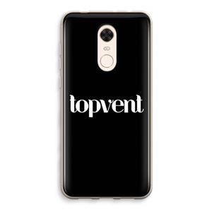 CaseCompany Topvent Zwart: Xiaomi Redmi 5 Transparant Hoesje