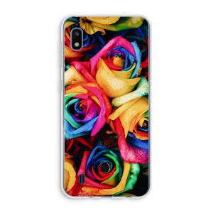 CaseCompany Neon bloemen: Samsung Galaxy A10 Transparant Hoesje