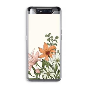 CaseCompany Floral bouquet: Samsung Galaxy A80 Transparant Hoesje