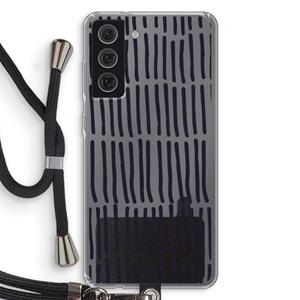 CaseCompany Moroccan stripes: Samsung Galaxy S21 FE Transparant Hoesje met koord