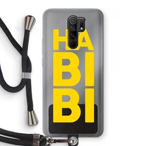 CaseCompany Habibi Blue: Xiaomi Redmi 9 Transparant Hoesje met koord