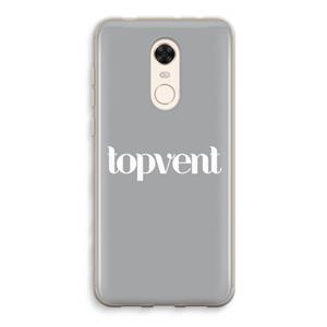 CaseCompany Topvent Grijs Wit: Xiaomi Redmi 5 Transparant Hoesje