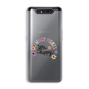 CaseCompany Happy days: Samsung Galaxy A80 Transparant Hoesje