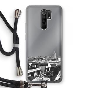 CaseCompany Marrakech Skyline : Xiaomi Redmi 9 Transparant Hoesje met koord