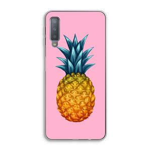 CaseCompany Grote ananas: Samsung Galaxy A7 (2018) Transparant Hoesje