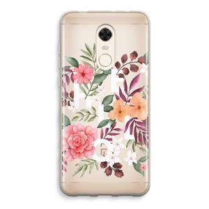 CaseCompany Hello in flowers: Xiaomi Redmi 5 Transparant Hoesje
