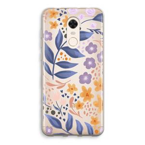 CaseCompany Flowers with blue leaves: Xiaomi Redmi 5 Transparant Hoesje
