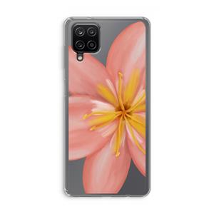 CaseCompany Pink Ellila Flower: Samsung Galaxy A12 Transparant Hoesje
