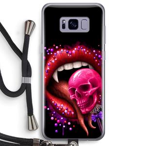 CaseCompany Dodelijk zoet: Samsung Galaxy S8 Plus Transparant Hoesje met koord