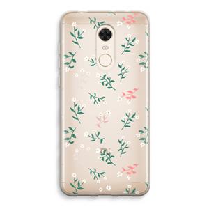 CaseCompany Small white flowers: Xiaomi Redmi 5 Transparant Hoesje