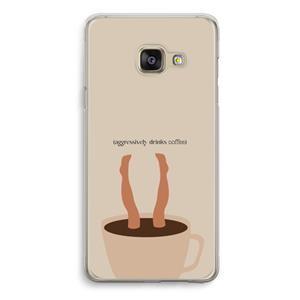 CaseCompany Aggressively drinks coffee: Samsung Galaxy A3 (2016) Transparant Hoesje