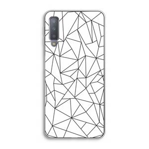 CaseCompany Geometrische lijnen zwart: Samsung Galaxy A7 (2018) Transparant Hoesje