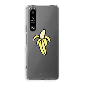 CaseCompany Banana: Sony Xperia 1 III Transparant Hoesje
