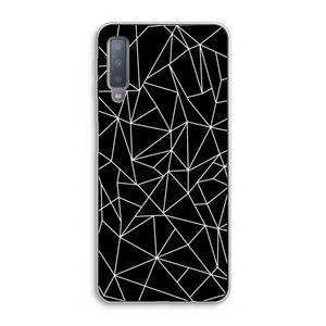 CaseCompany Geometrische lijnen wit: Samsung Galaxy A7 (2018) Transparant Hoesje