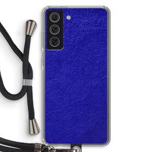 CaseCompany Majorelle Blue: Samsung Galaxy S21 FE Transparant Hoesje met koord