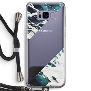 CaseCompany Golven: Samsung Galaxy S8 Plus Transparant Hoesje met koord