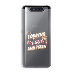 CaseCompany Pizza is the answer: Samsung Galaxy A80 Transparant Hoesje