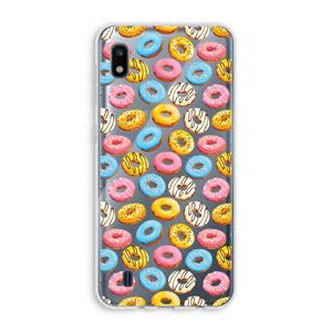 CaseCompany Pink donuts: Samsung Galaxy A10 Transparant Hoesje