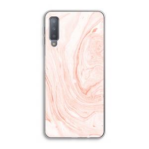 CaseCompany Peach bath: Samsung Galaxy A7 (2018) Transparant Hoesje