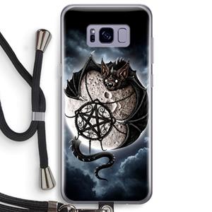 CaseCompany Volle maan: Samsung Galaxy S8 Plus Transparant Hoesje met koord