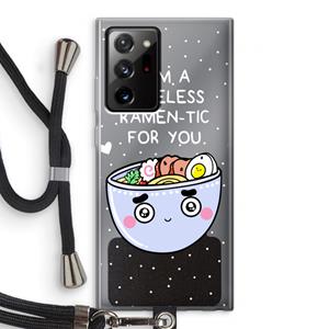 CaseCompany I'm A Hopeless Ramen-Tic For You: Samsung Galaxy Note 20 Ultra / Note 20 Ultra 5G Transparant Hoesje met koord