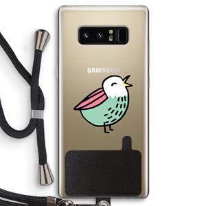 CaseCompany Birdy: Samsung Galaxy Note 8 Transparant Hoesje met koord