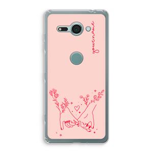 CaseCompany Best Friends: Sony Xperia XZ2 Compact Transparant Hoesje