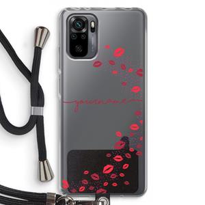 CaseCompany Kusjes: Xiaomi Redmi Note 10 Pro Transparant Hoesje met koord