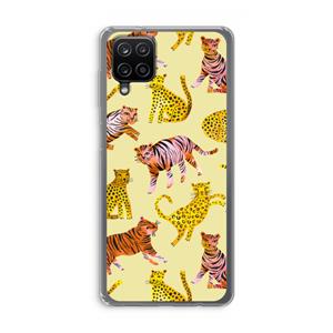 CaseCompany Cute Tigers and Leopards: Samsung Galaxy A12 Transparant Hoesje