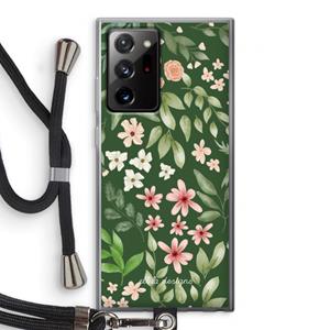 CaseCompany Botanical green sweet flower heaven: Samsung Galaxy Note 20 Ultra / Note 20 Ultra 5G Transparant Hoesje met koord