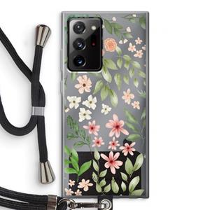 CaseCompany Botanical sweet flower heaven: Samsung Galaxy Note 20 Ultra / Note 20 Ultra 5G Transparant Hoesje met koord