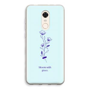 CaseCompany Bloom with grace: Xiaomi Redmi 5 Transparant Hoesje