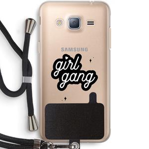 CaseCompany Girl Gang: Samsung Galaxy J3 (2016) Transparant Hoesje met koord