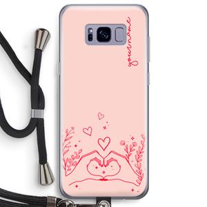 CaseCompany Love is in the air: Samsung Galaxy S8 Plus Transparant Hoesje met koord