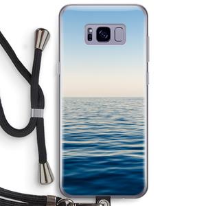 CaseCompany Water horizon: Samsung Galaxy S8 Plus Transparant Hoesje met koord