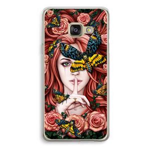 CaseCompany Lady Moth: Samsung Galaxy A3 (2016) Transparant Hoesje