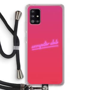 CaseCompany Vice Glow: Samsung Galaxy A51 5G Transparant Hoesje met koord