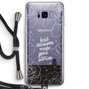 CaseCompany Good stories: Samsung Galaxy S8 Plus Transparant Hoesje met koord