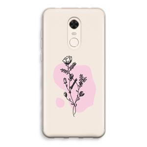 CaseCompany Roses are red: Xiaomi Redmi 5 Transparant Hoesje