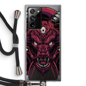CaseCompany Hell Hound and Serpents: Samsung Galaxy Note 20 Ultra / Note 20 Ultra 5G Transparant Hoesje met koord