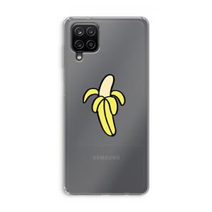 CaseCompany Banana: Samsung Galaxy A12 Transparant Hoesje