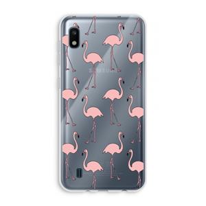 CaseCompany Anything Flamingoes: Samsung Galaxy A10 Transparant Hoesje