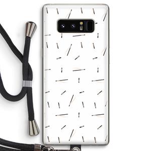 CaseCompany Hipster stripes: Samsung Galaxy Note 8 Transparant Hoesje met koord