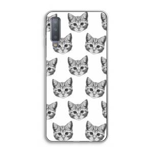 CaseCompany Kitten: Samsung Galaxy A7 (2018) Transparant Hoesje