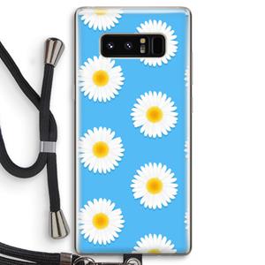 CaseCompany Margrietjes: Samsung Galaxy Note 8 Transparant Hoesje met koord